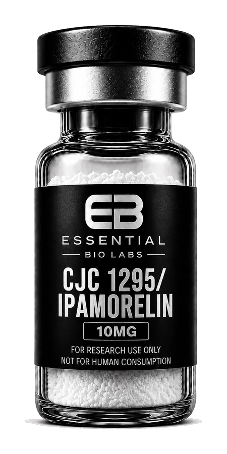 Essential Bio Labs CJC-1295 Ipamorelin 10mg research vial, lyophilized powder