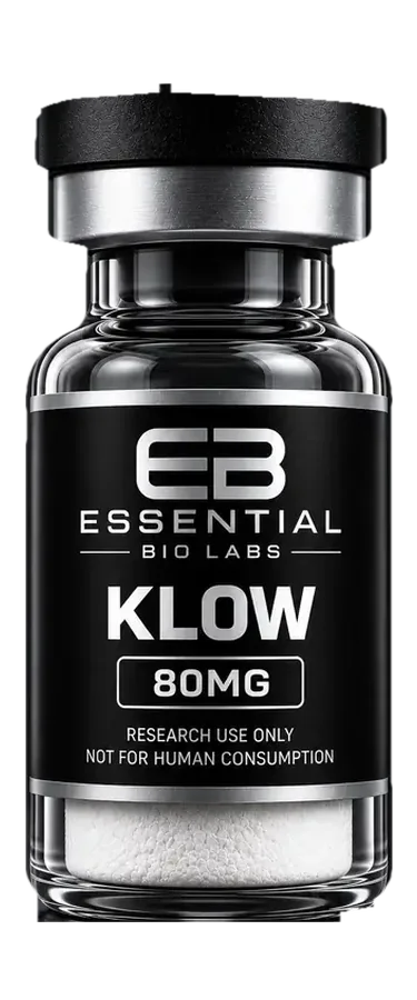 Essential Bio Labs KLOW 80mg blend research vial, lyophilized powder