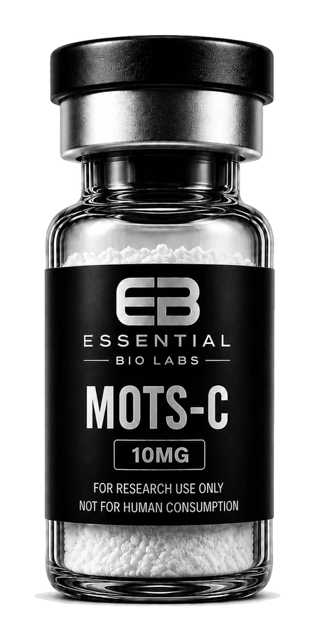Essential Bio Labs MOTS-C 10mg research vial, lyophilized powder