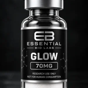 Essential Bio Labs GLOW 70mg research vial, lyophilized powder